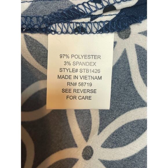 NY Collection Womens Floral Print Button-Up Blouse Long Sleeve Collared Size XL - Picture 8 of 9